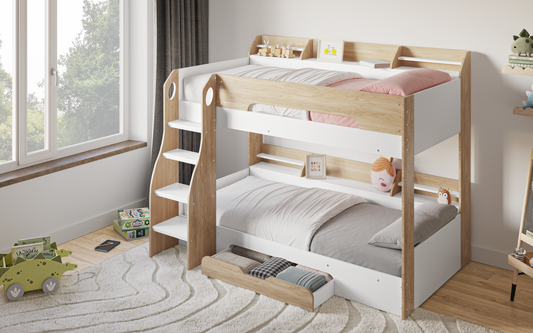 Flair Flick Bunk Bed  With Shelves And Draw