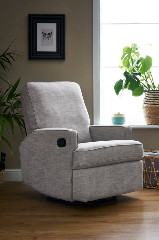 Madison Swivel Glider Recliner Chair – Pebble