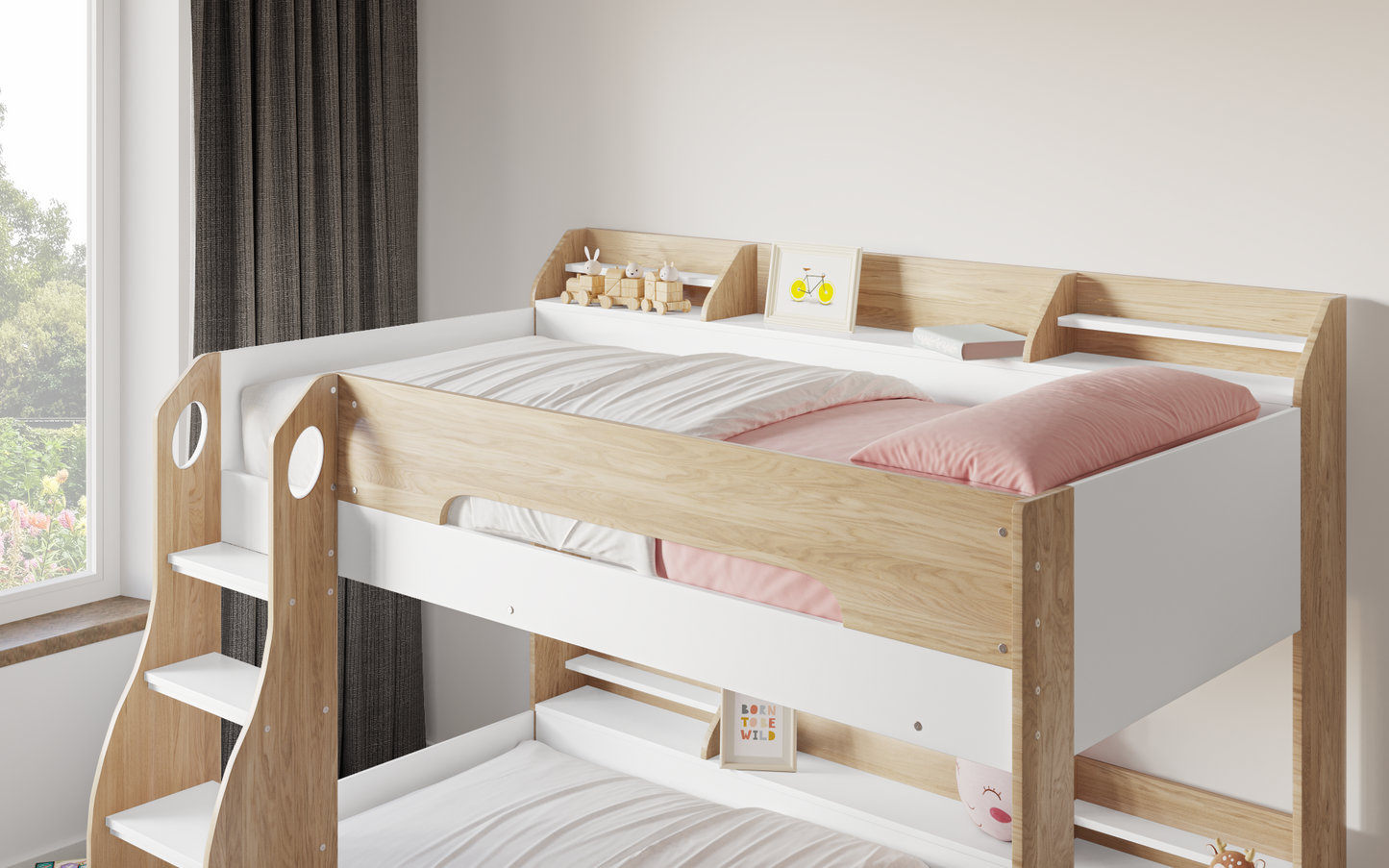 Flair Flick Bunk Bed  With Shelves And Draw