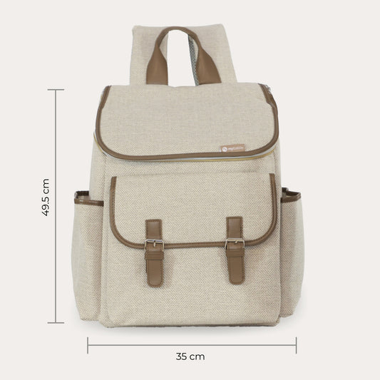 Backpack Changing Bag (Oatmeal Herringbone)