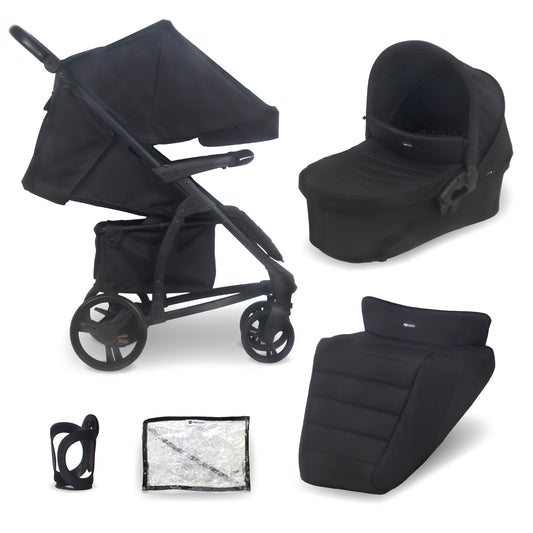 MB200 2-in-1 Pushchair & Carrycot - Onyx Black