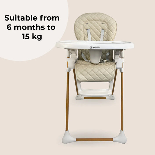 MBHC11 Deluxe Highchair - Quilted Oatmeal