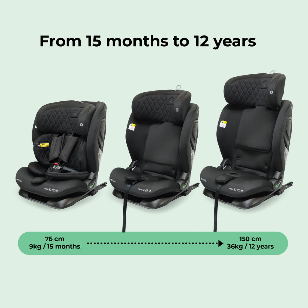 MBCS123 i-Size (76-150cm) Car Seat - Black Melange