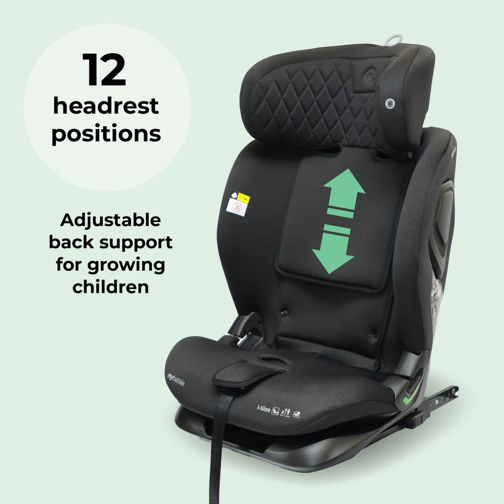 MBCS123 i-Size (76-150cm) Car Seat - Black Melange