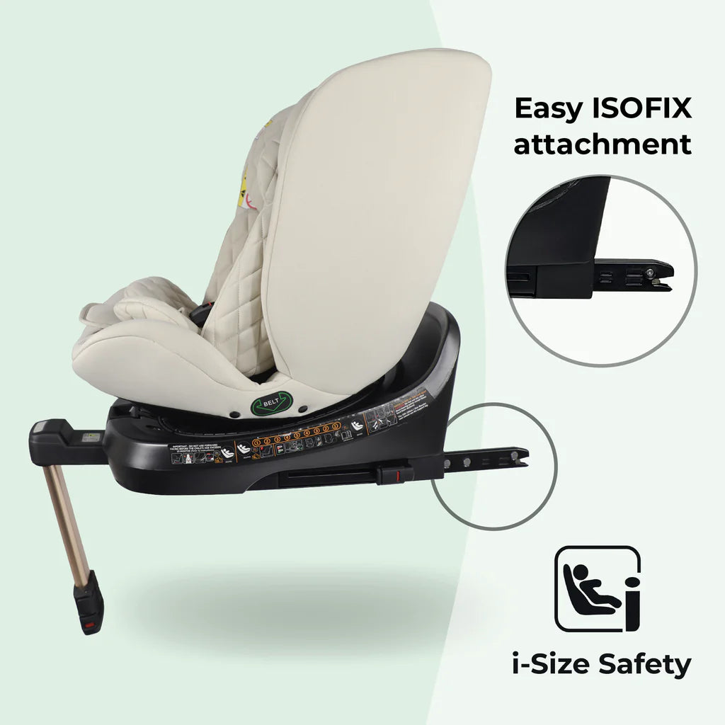 MBCSSPIN i-Size (40-150cm) Spin Car Seat - Stone