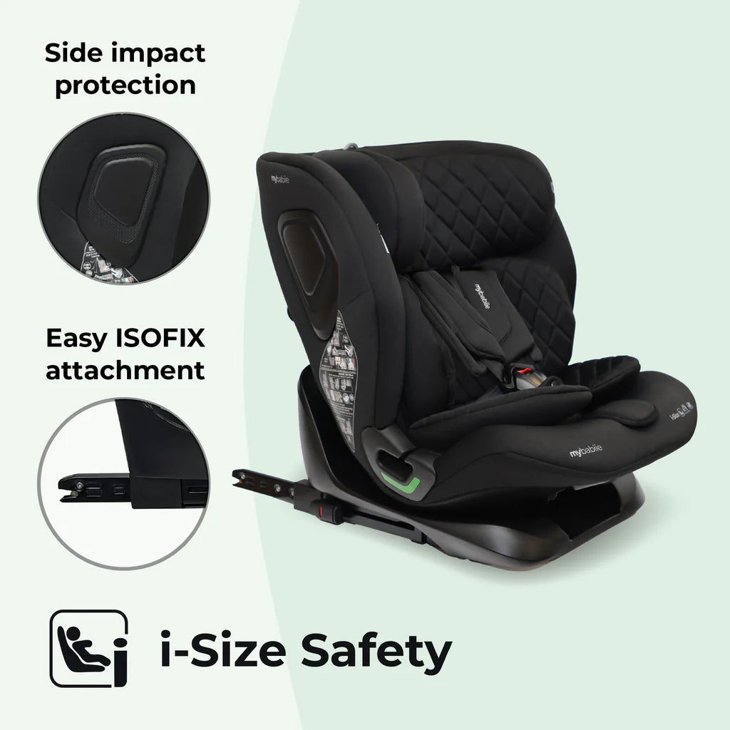 MBCS123 i-Size (76-150cm) Car Seat - Black Melange