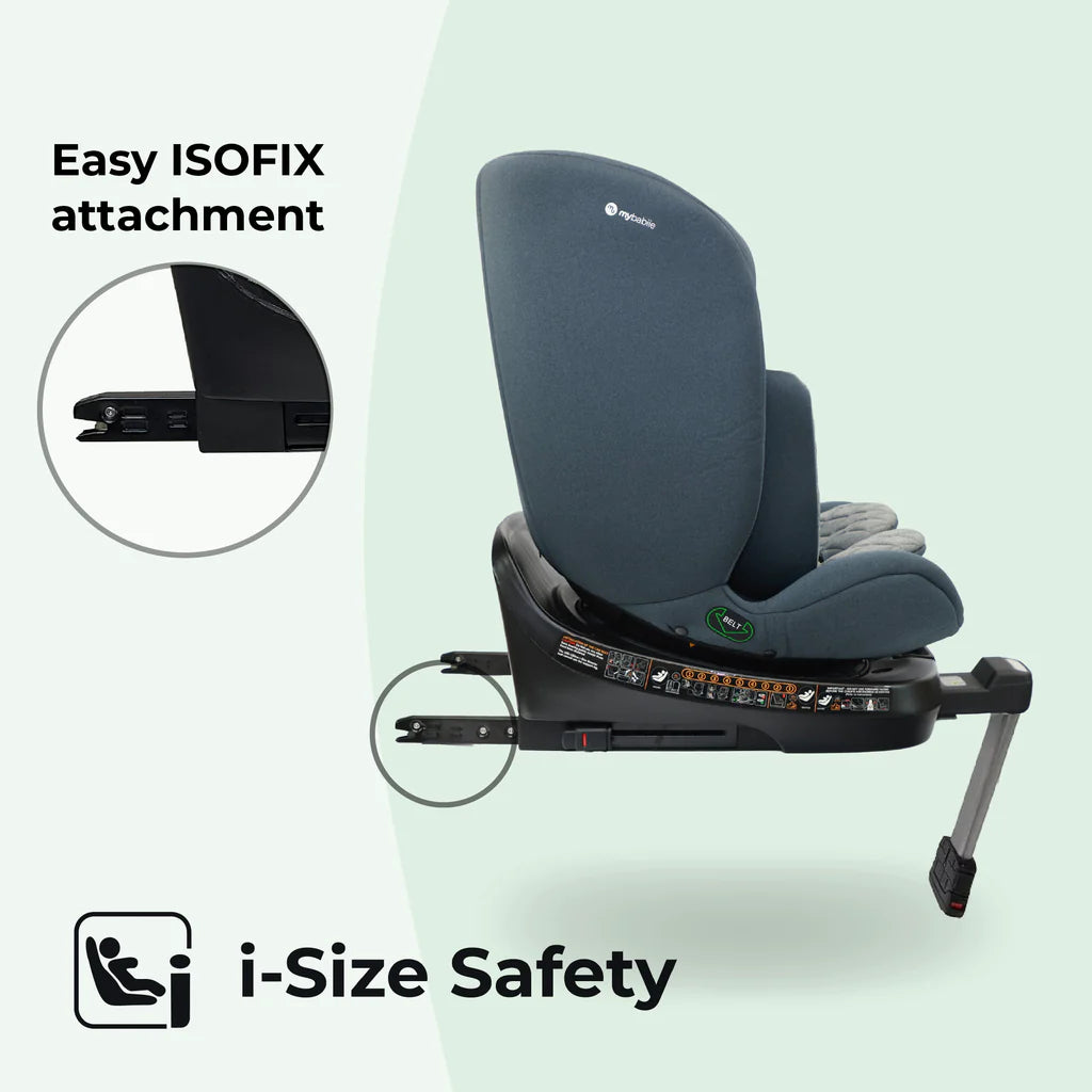 MBCSSPIN i-Size (40-150cm) Spin Car Seat - Slate Blue