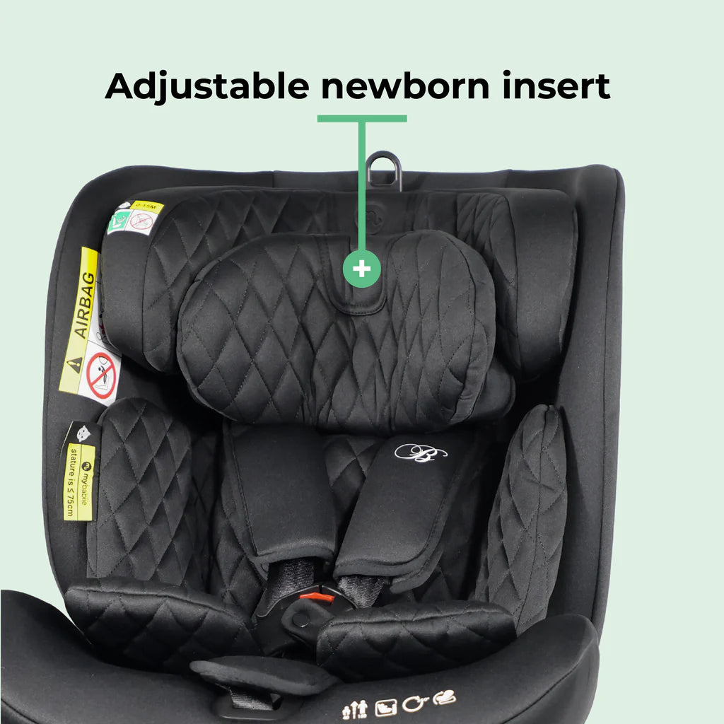 MBCSSPIN i-Size (40-150cm) Spin Car Seat - Quilted Black