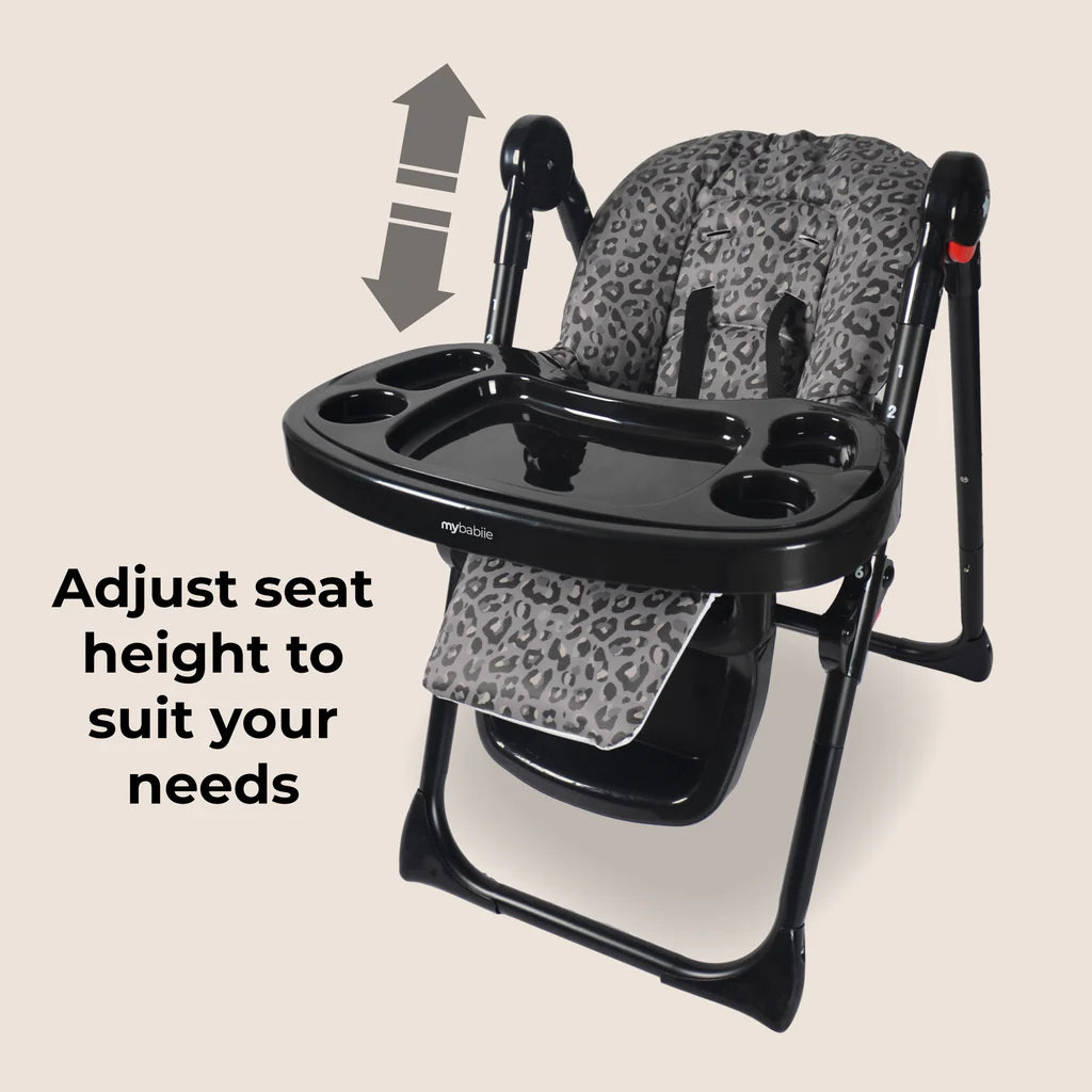 MBHC8 Premium Highchair - Black Leopard