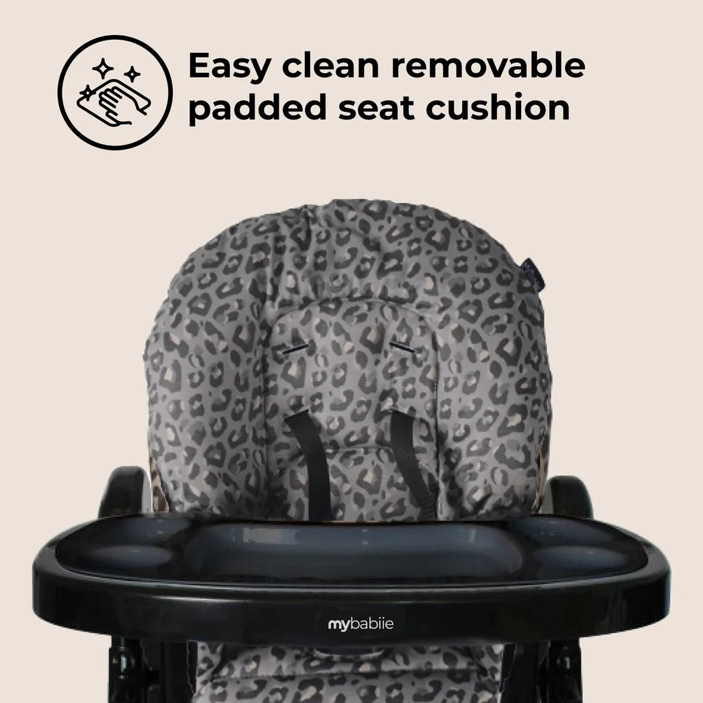 MBHC8 Premium Highchair - Black Leopard