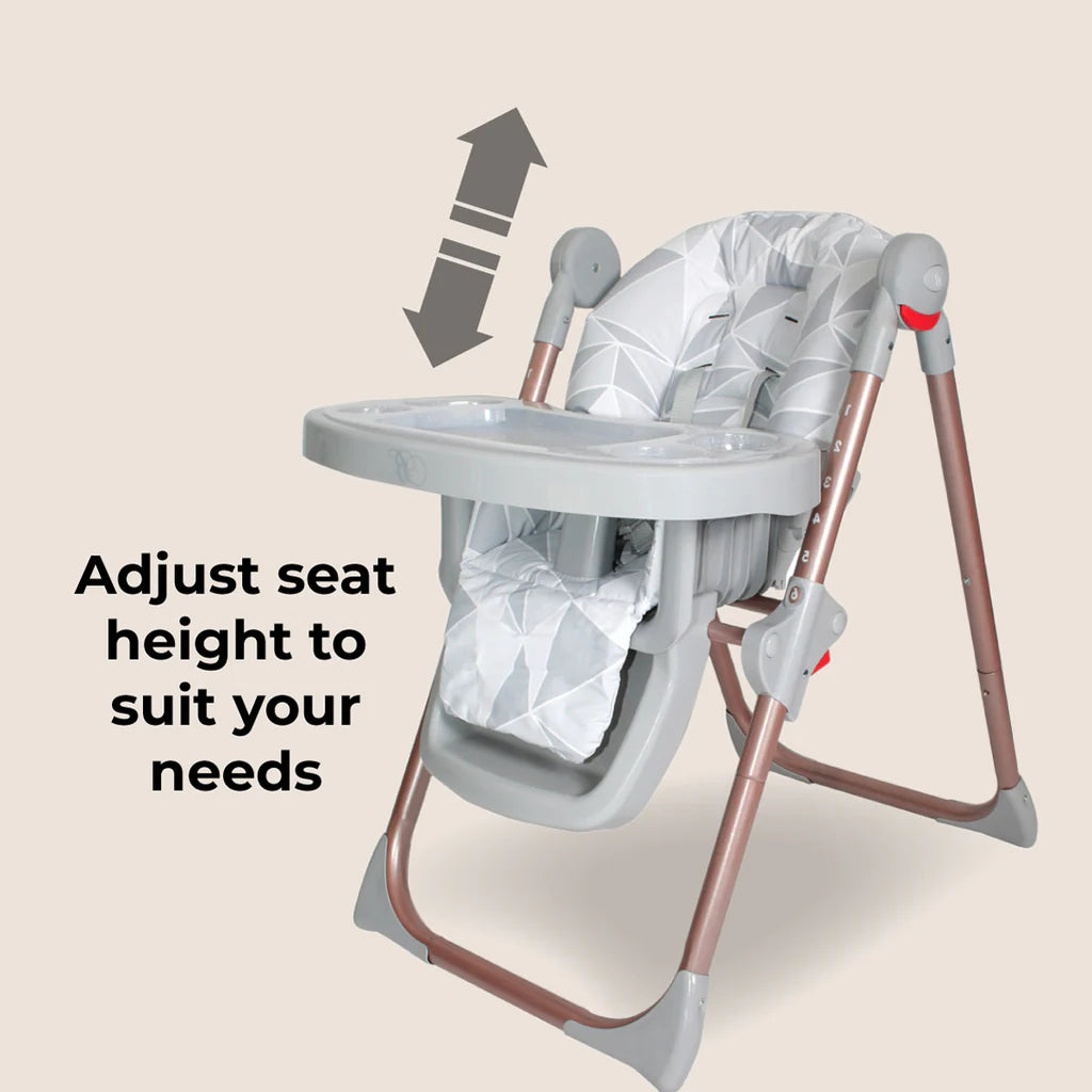 MBHC8 Premium Highchair - Rose Gold Grey