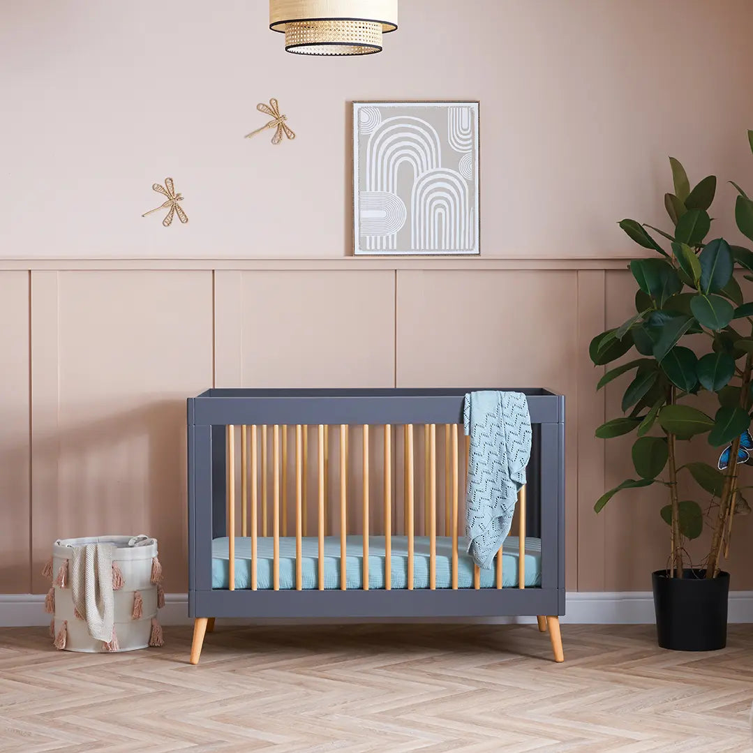 Maya Mini Scandi Cot Bed – Slate