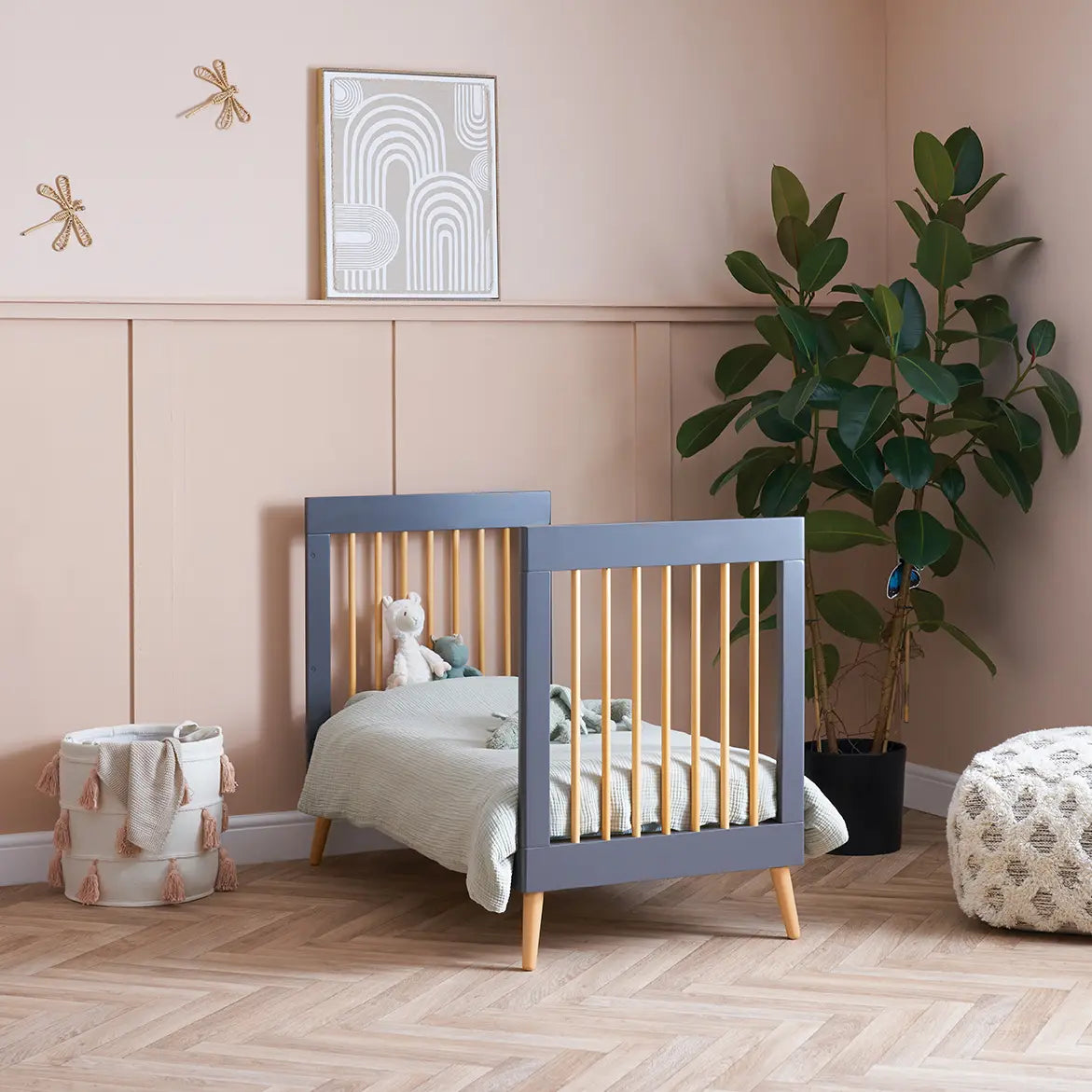 Maya Mini Scandi Cot Bed – Slate