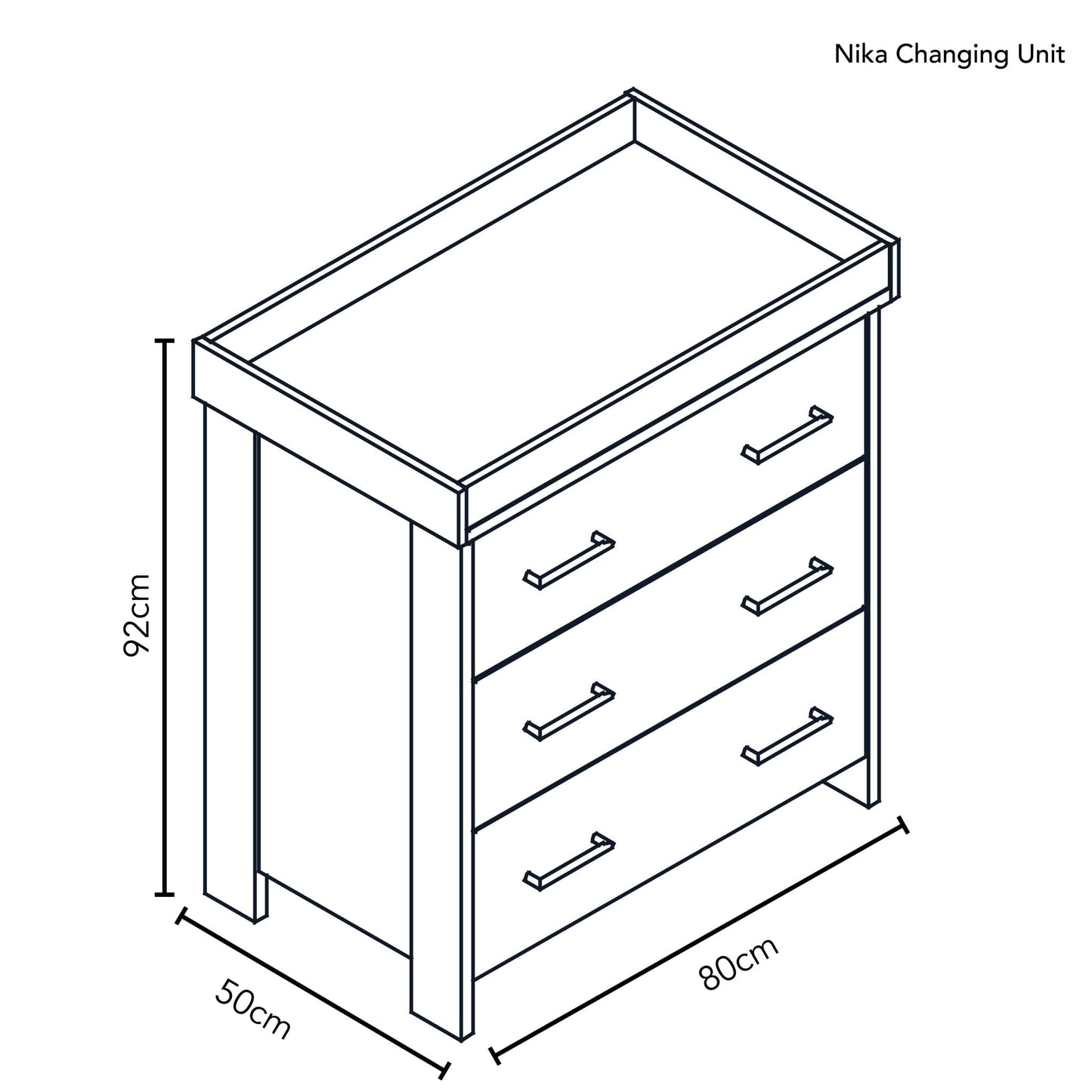 Nika Closed Changing Unit- White