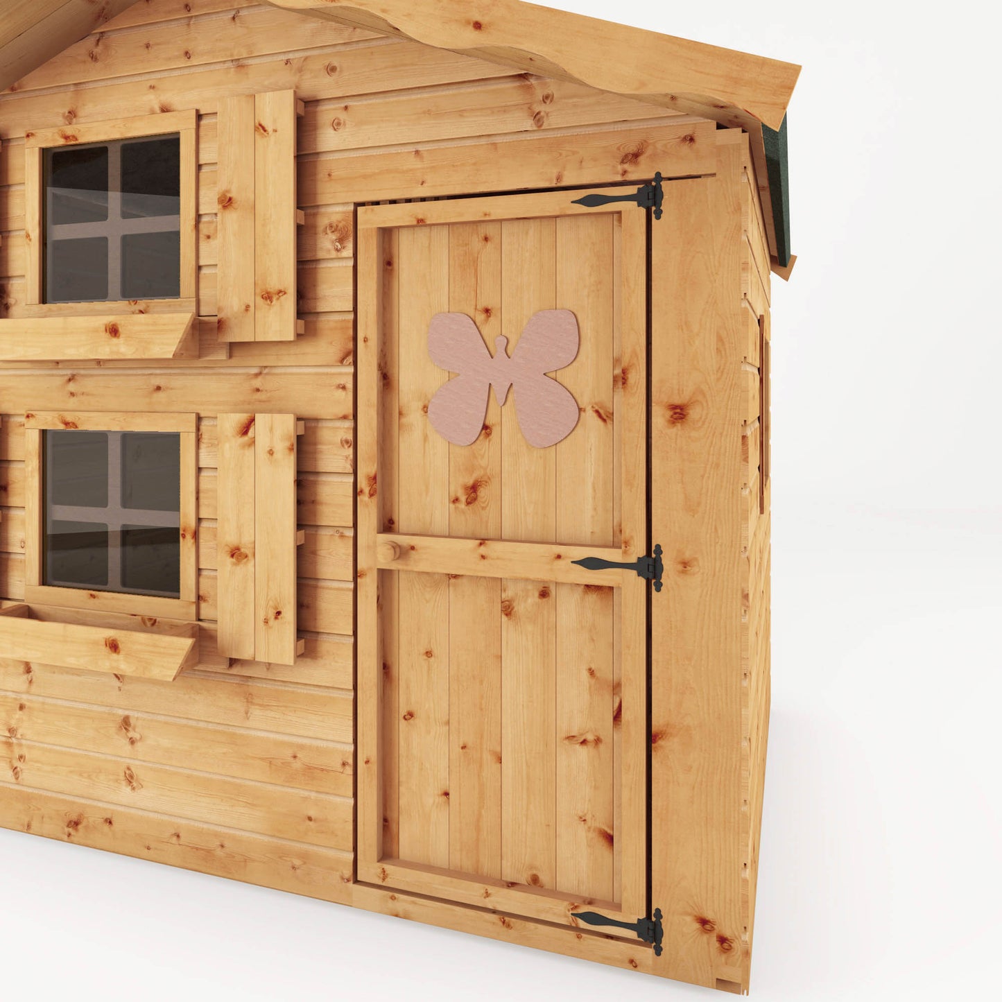 Double Story Snowdrop Apex Wooden Playhouse with Loft