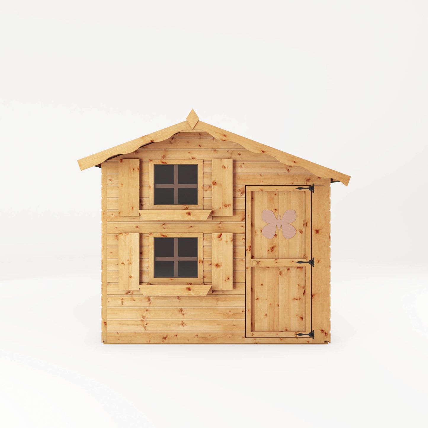 Double Story Snowdrop Apex Wooden Playhouse with Loft