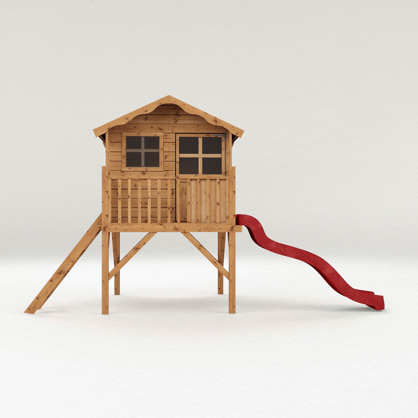 Poppy Tower Wooden Playhouse with Slide