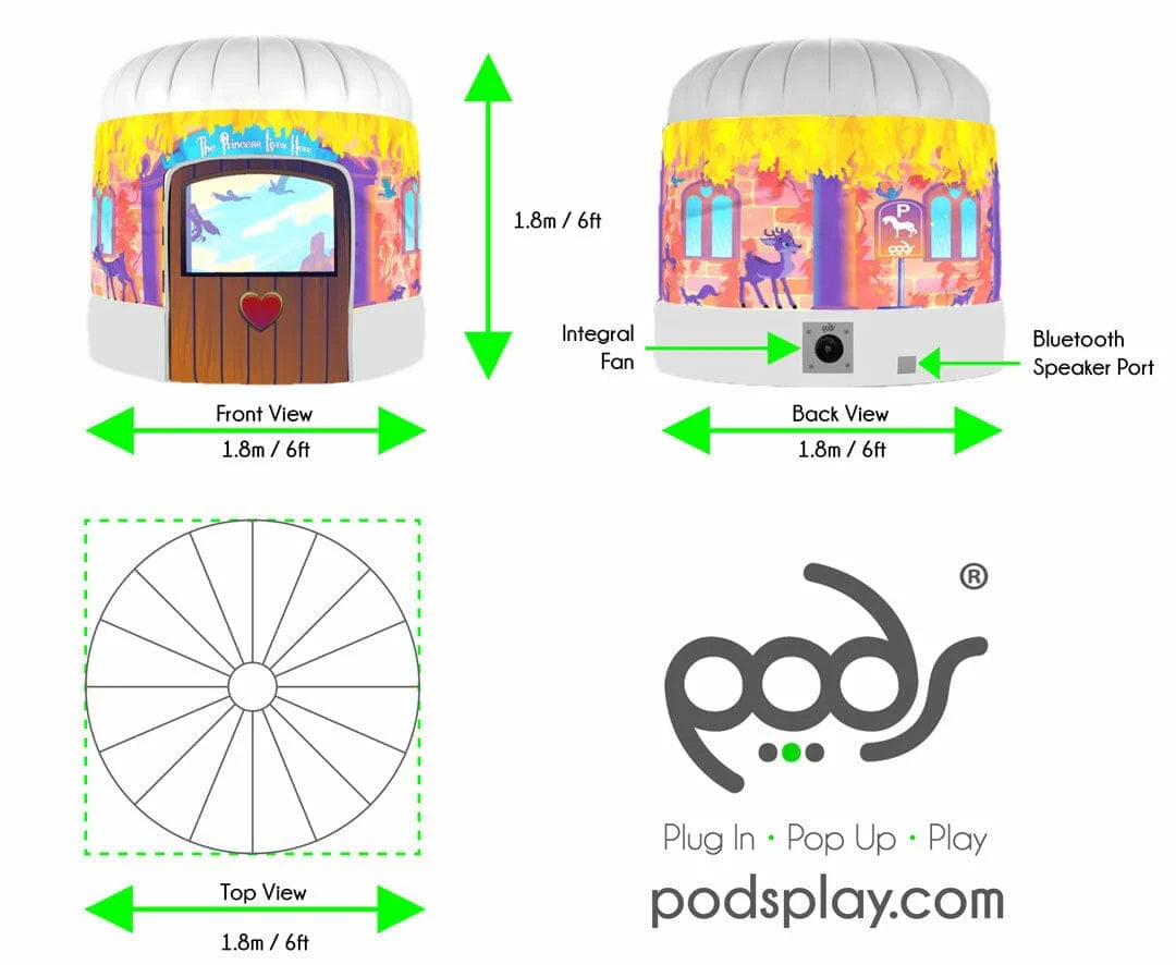 PODS Magical Princess Palace Tent