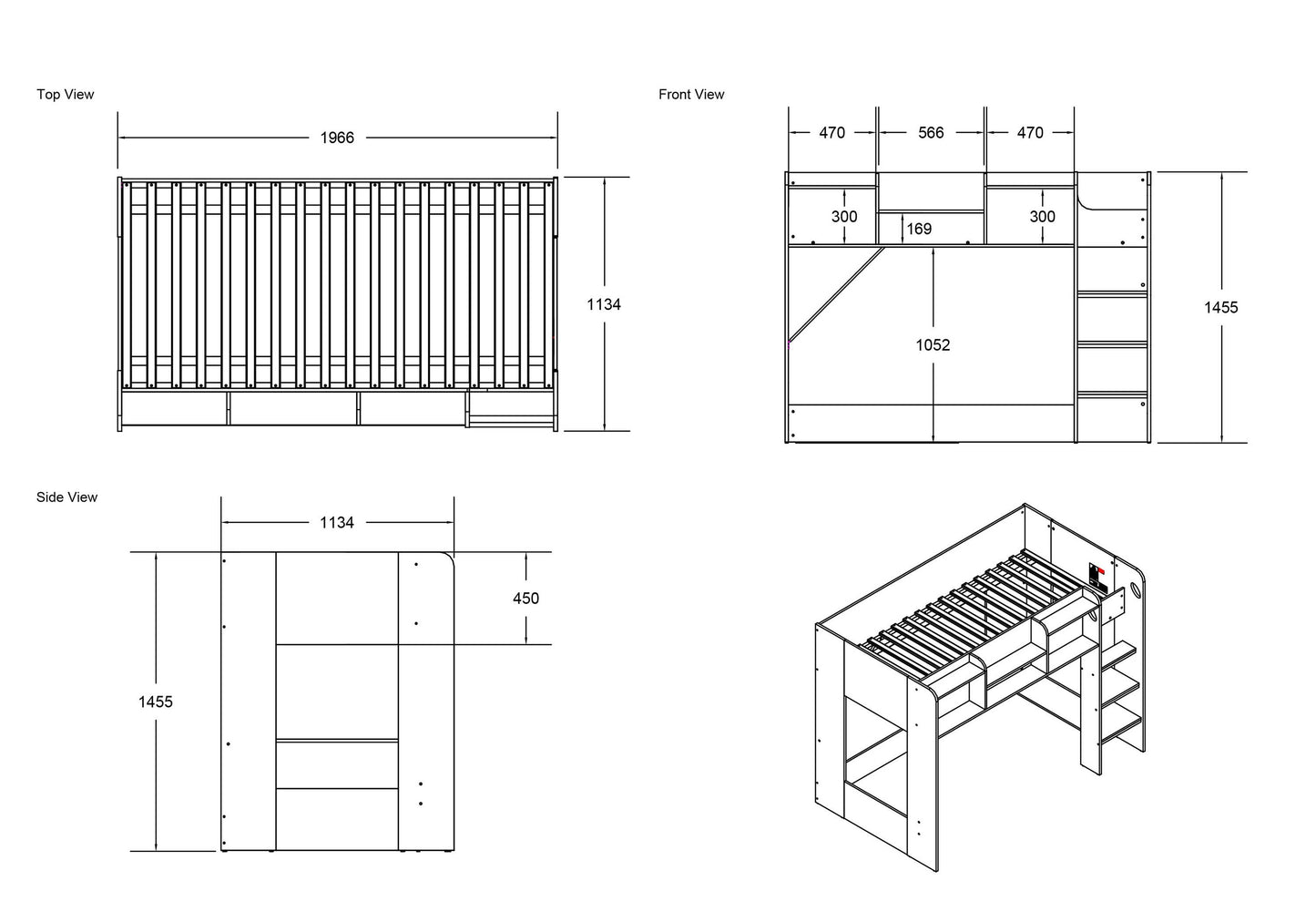 Flair- Wizard Junior High Sleeper Storage Station