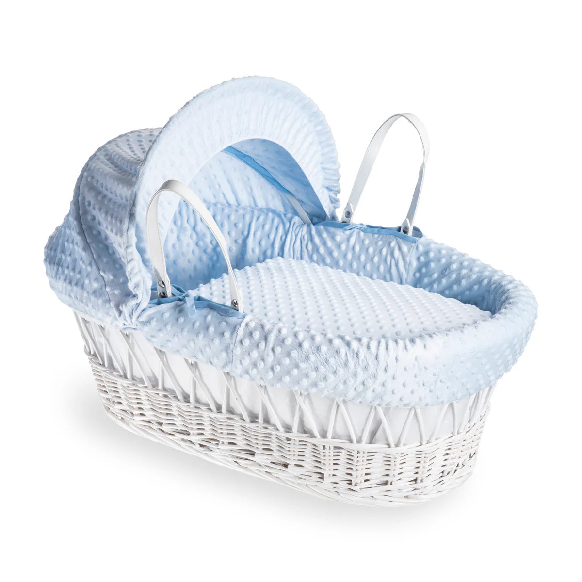 Dimple White Wicker Moses Basket